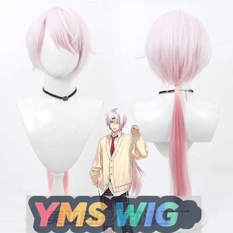 

[ YMS WIG ]Nijisanji Virtual YouTuber Gender Swap Shiina Yuika Cosplay Wig, Male Version Pink Gradient