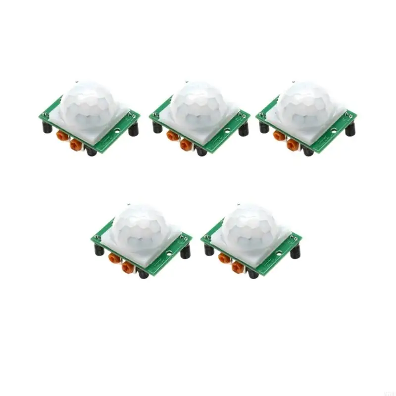 M76E 5PCS HC SR501 Körperwärmesensor, einstellbarer Bereich für Beleuchtungssteuerungssysteme – Detail 5
