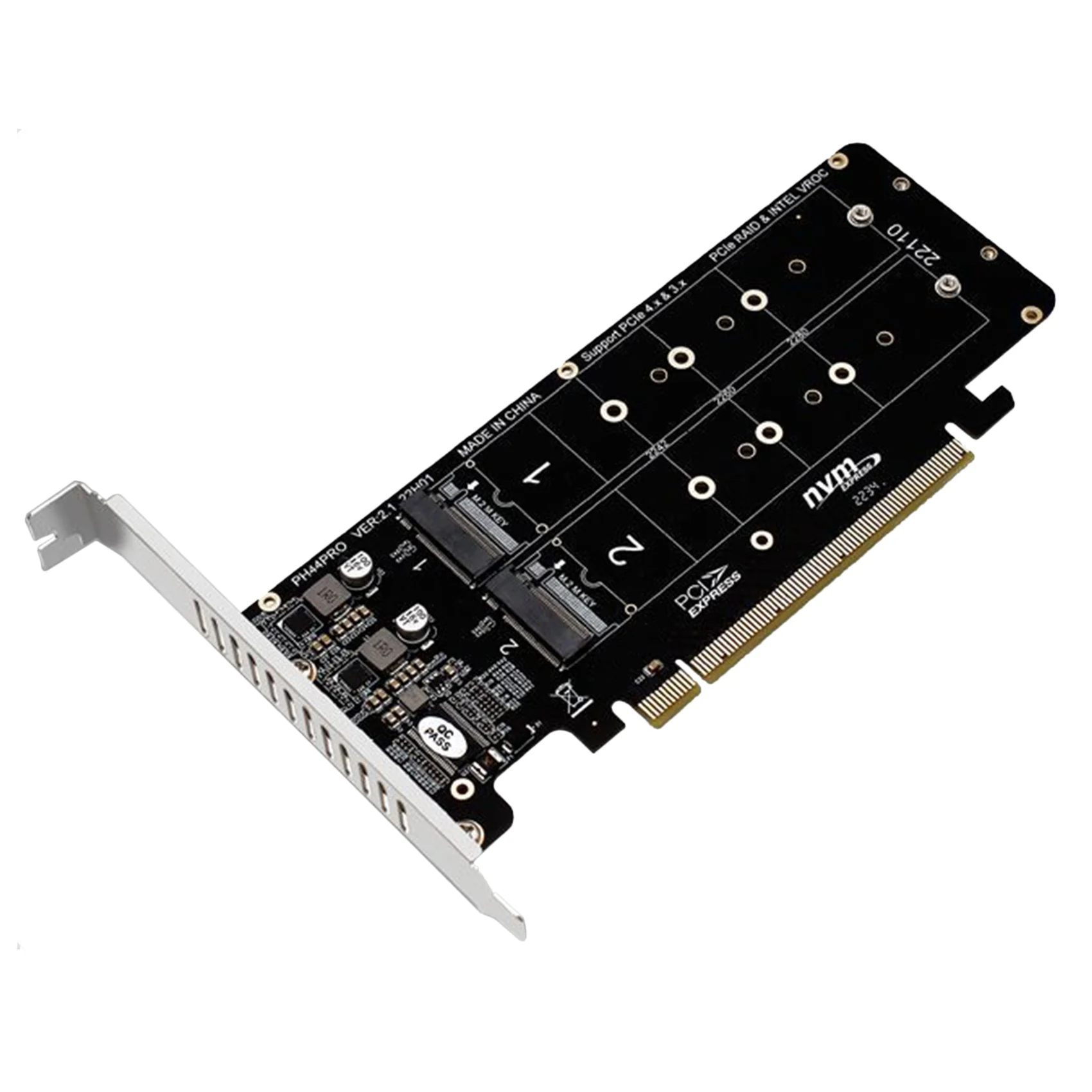 Ingenious-Nvmex4 SSD 2U Server Riser Card Double-Sided 4-Disk NVME RAID PCI-EX16 Split Card