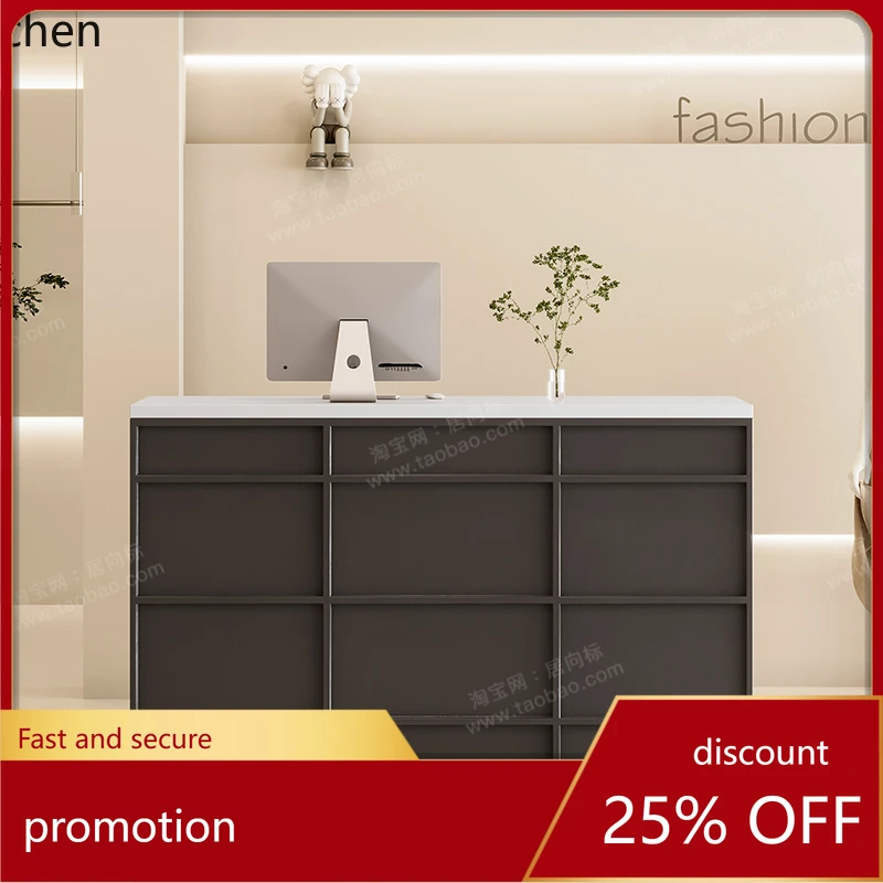 HT simple clothing store checkout page store small light luxury manicure hair salon front desk reception