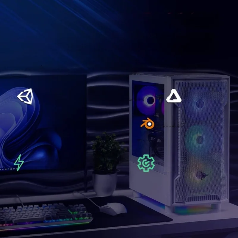 Archangel Gaming PC Desktop –  Core i5 12400F 2.5 GHz,  RTX 4070, 1TB NVME SSD, 16GB DDR4 RAM 3200, 75 view 3