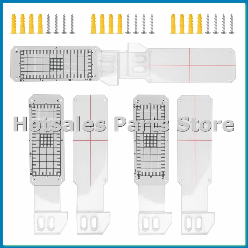 3 Pcs Crack Monitoring Record, Acrylic Corner Tell-Tale Monitor,Tell-Tale Crack Monitoring Device,Measuring Instrument-A79M