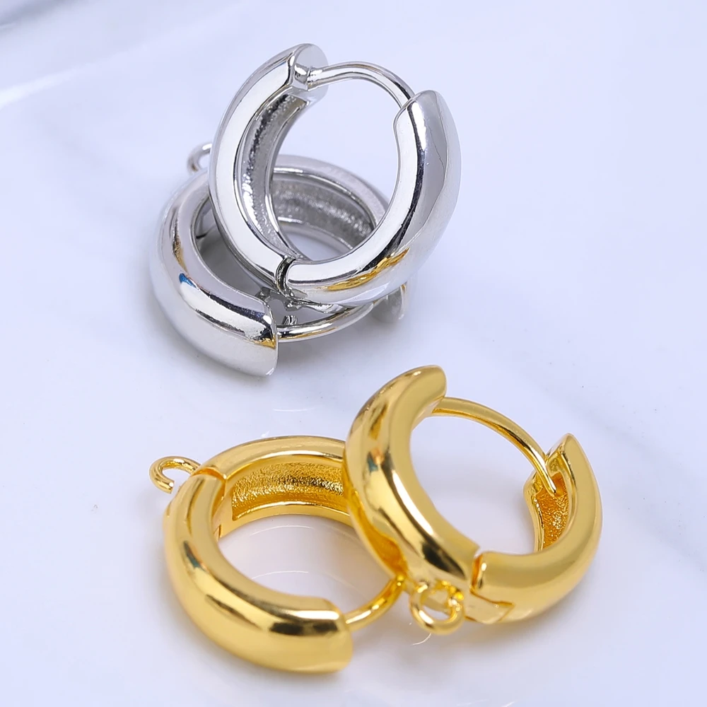 Juya 18 Karat vergoldet versilbert kreative Basic Bail Ohr draht Verschluss Ohrring Haken Zubehör für DIY Frauen trend ige Ohrring herstellung – Detail 13