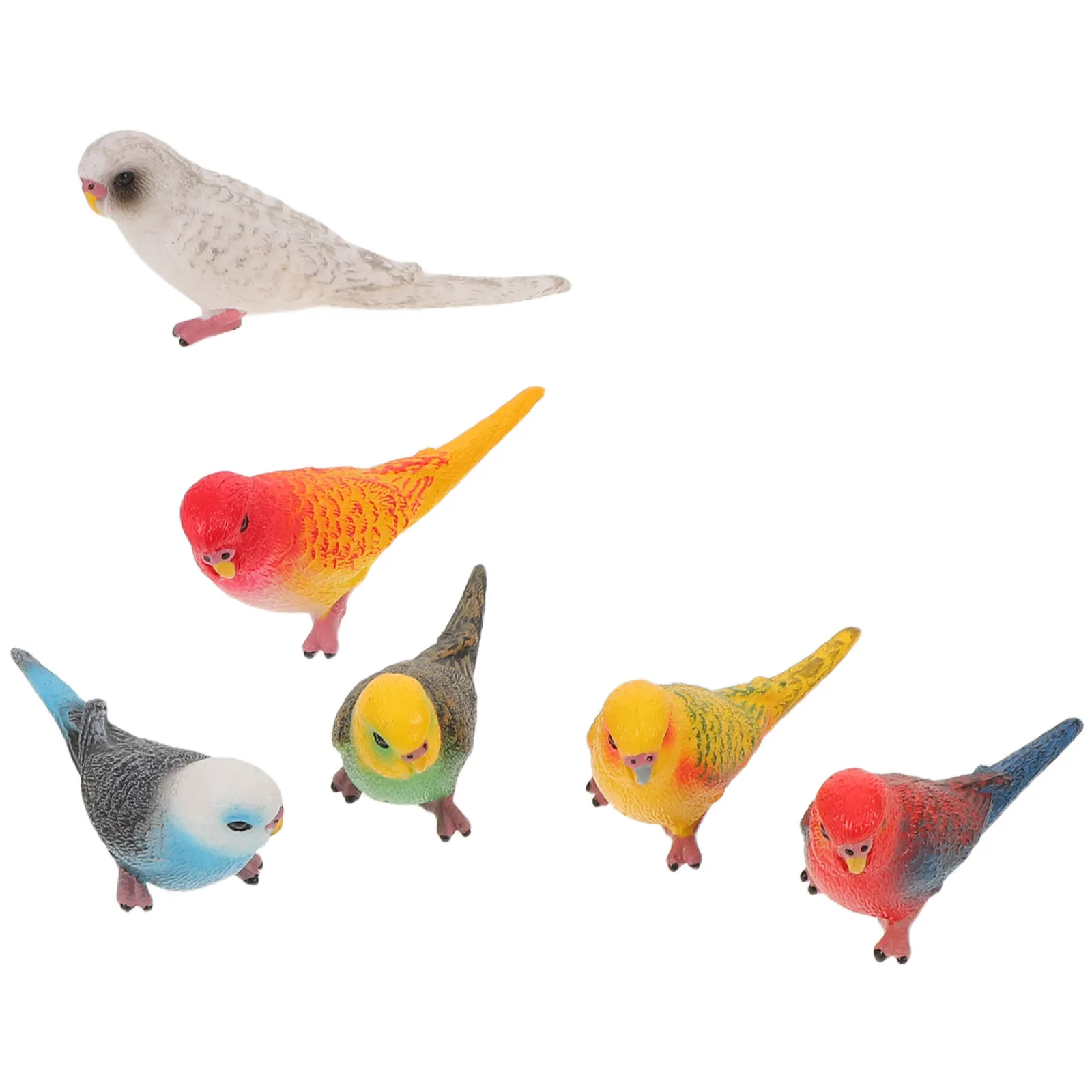 

Набор из 6 реалистичных искусственных попугаев из яркого пластика для обучения детей, сувениров для вечеринок, украшения дома