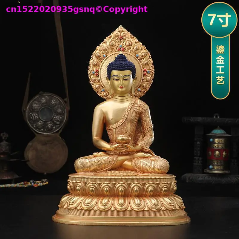 Special offer Exquisite copper carving Buddha statue Multiple Tantric Deity Buddha statue Buddhist family monk worship 26cm