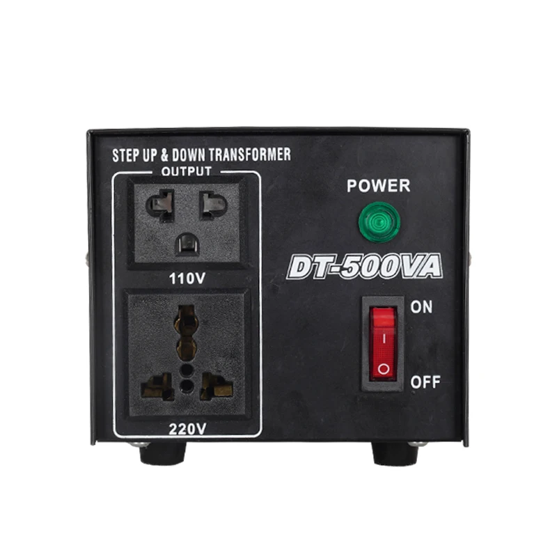 Factory Direct DT-500VA Single Phase Power Transformer Home Use 50Hz/60Hz Copper Material Step Up/Down Voltage Converter
