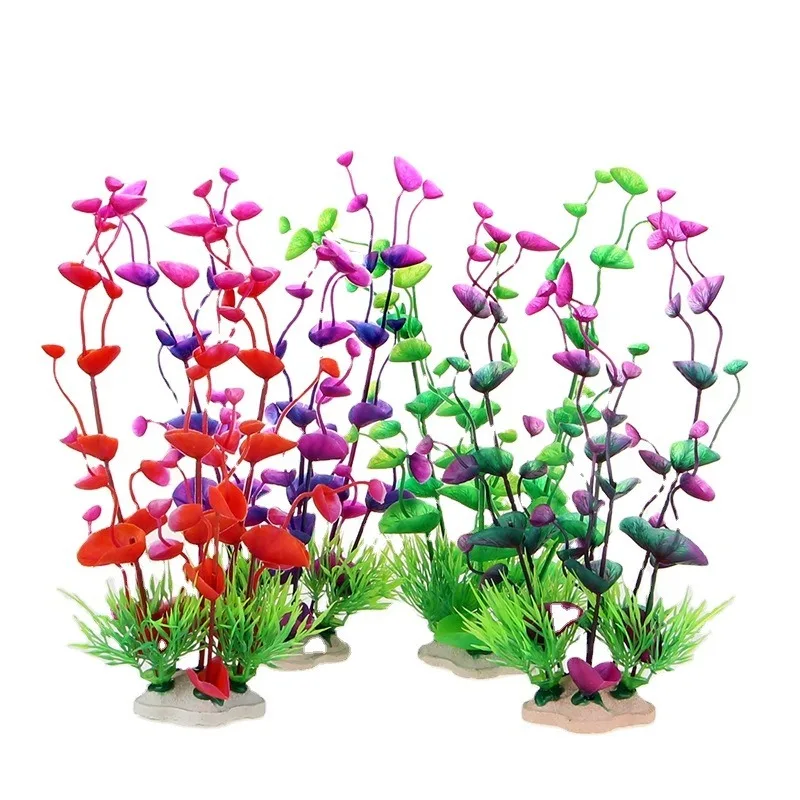 

10pcs 26cm Plastic Water Plants Colorful Simulation Artificial Grass Aquarium Plant Decor