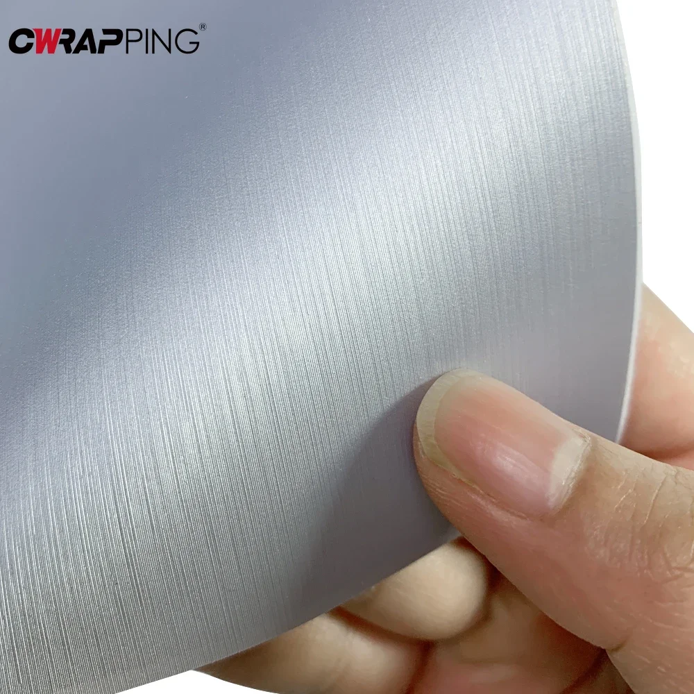 Car Brushed Aluminum Vinyl Film Car Waterproof Stickers Auto Interior and Exterior Matte DIY Protective Film for Car Accessories