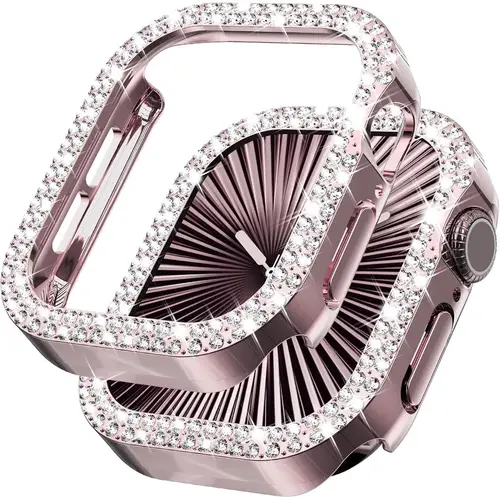 Bling Diamond Hollow Case for Apple Watch 46mm 42mm 40mm 41/44/45/49/41mm for iWatch Series 11 10 9 8 7 6 5 4 3 Protector Cover - Image 8