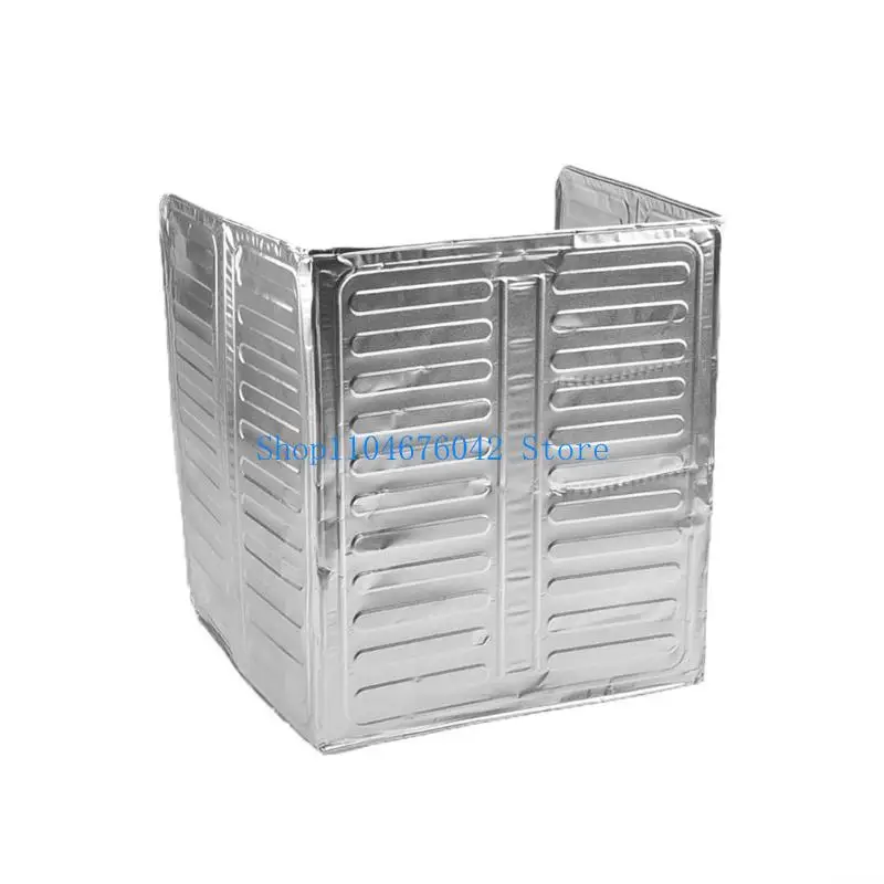 652F Three Side Splash Guard for Stove Aluminum Foil Cover Highly Heat Resistant and Easy to Clean for Kitchen Use