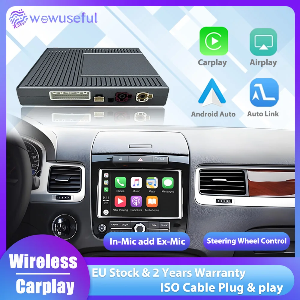 Wireless CarPlay For Volkswagen Touareg Low configuration 2011-2018 Years Android Auto Mirror Link AirPlay Function