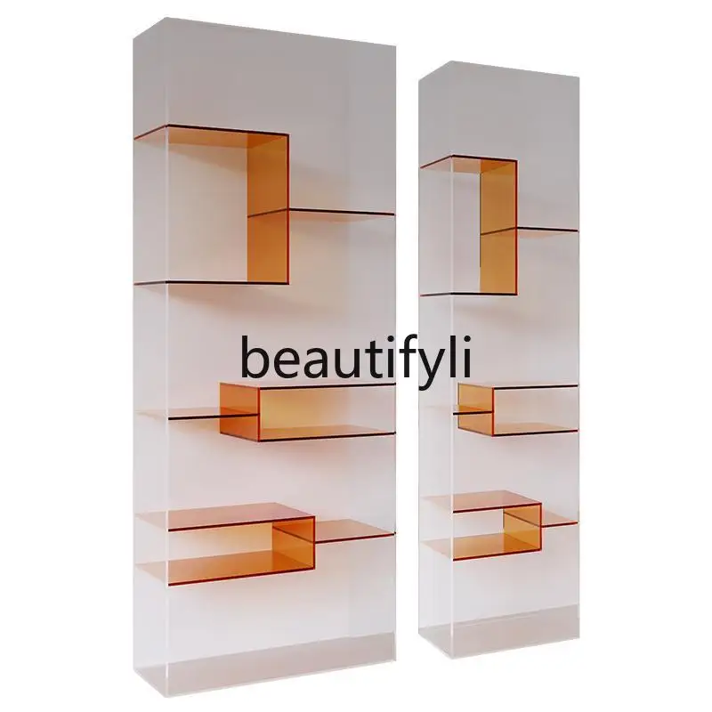 Teacup rack Modern wall-mounted upper wall teapot display rack Acrylic shelf Simple modern Duobao Pavilion partition