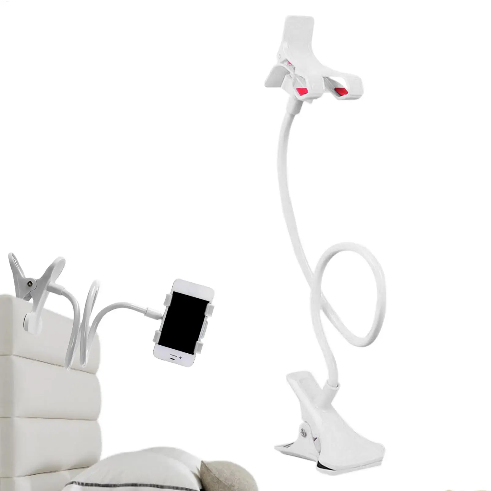 50CM Einstellung Handy Clip Auf Ständer Halter Mit Griff Flexible Lange Arm Schwanenhals Faul Halterung Clamp Für Smartphones – Detail 3