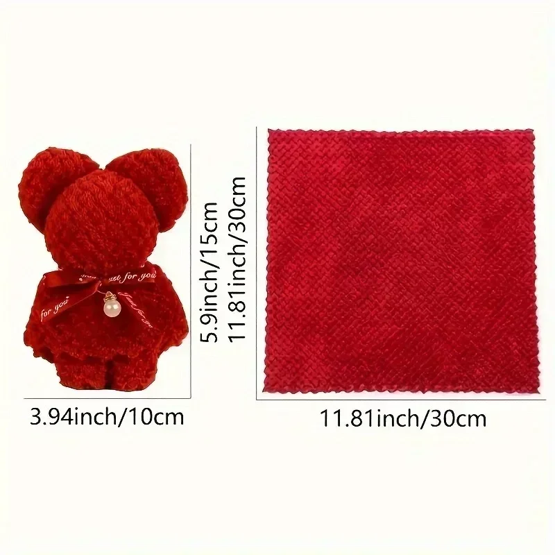 20pcs Cute Bear Towel Gift Set with Transparent Bags - Perfect for Weddings, Birthdays, Mother\'s Day & Christmas Party Favors