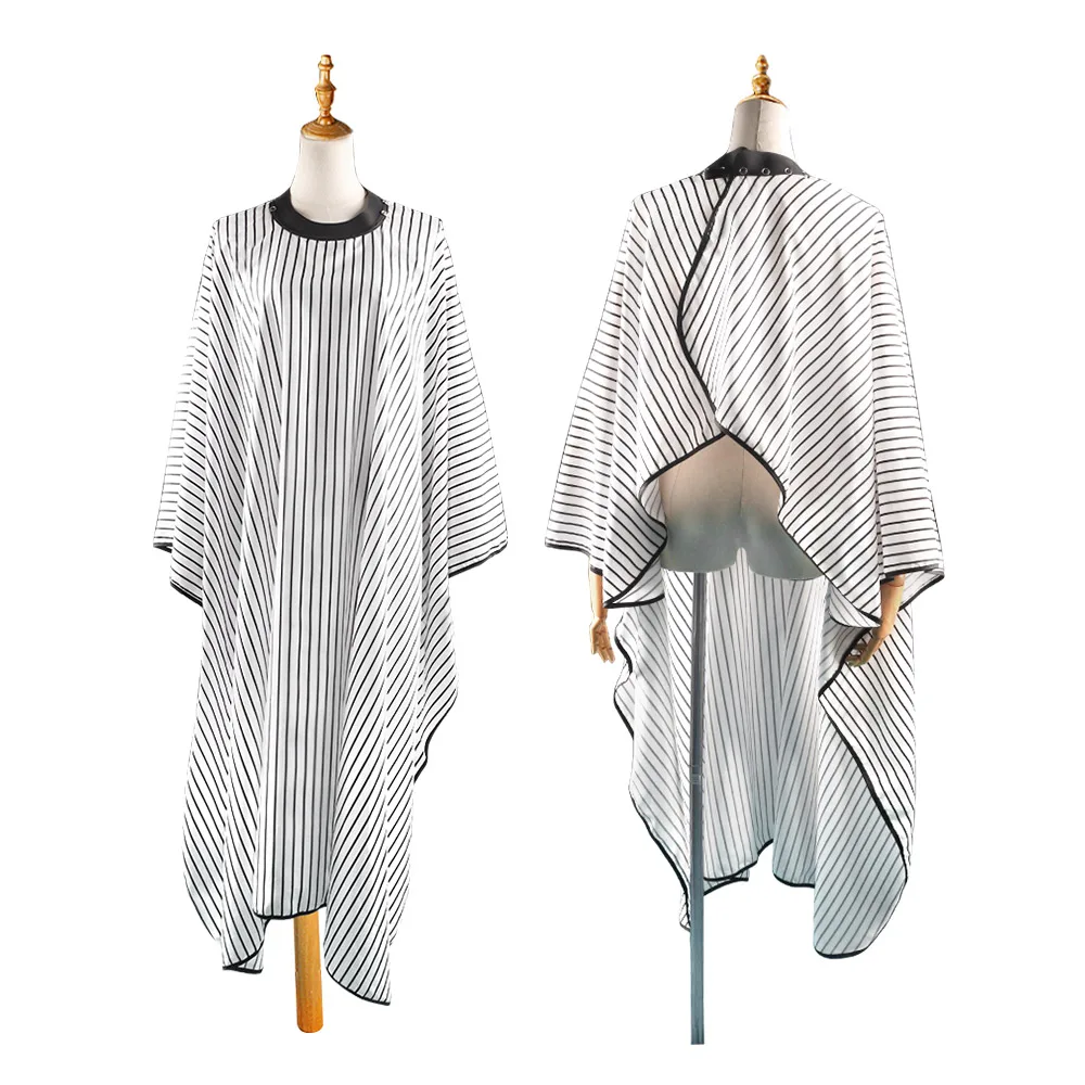 Силиконовая накидка для парикмахерской на шею, Профессиональная парикмахерская накидка для парикмахерской, накидка для стрижки волос, водонепроницаемый полосатый фартук для волос