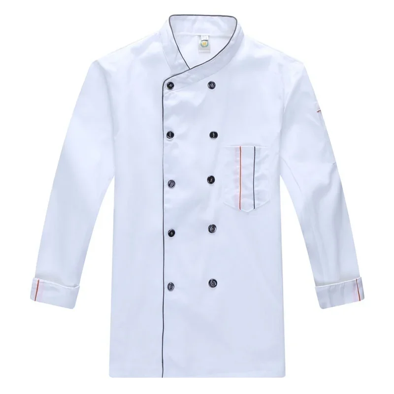 Uniforme de Chef, venta al por mayor, Unisex, cocina, panadería, Catering, trabajo, cocinero, camisa de manga corta, chaqueta de Chef transpirable de doble botonadura