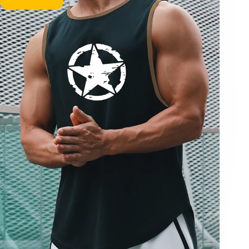 Men\'s Clothing Gym Quick-drying Sportswear T Shirt For Men Summer Fitness Tank Tops Male Mesh Basketball Sleeveless Shirt Vest