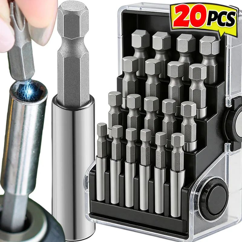 Strong Magnetic Screwdriver Carbon Steel Screwdrivers Holder Bits Extended Connecting Rod Extension Hexagonal Handle Power Tools