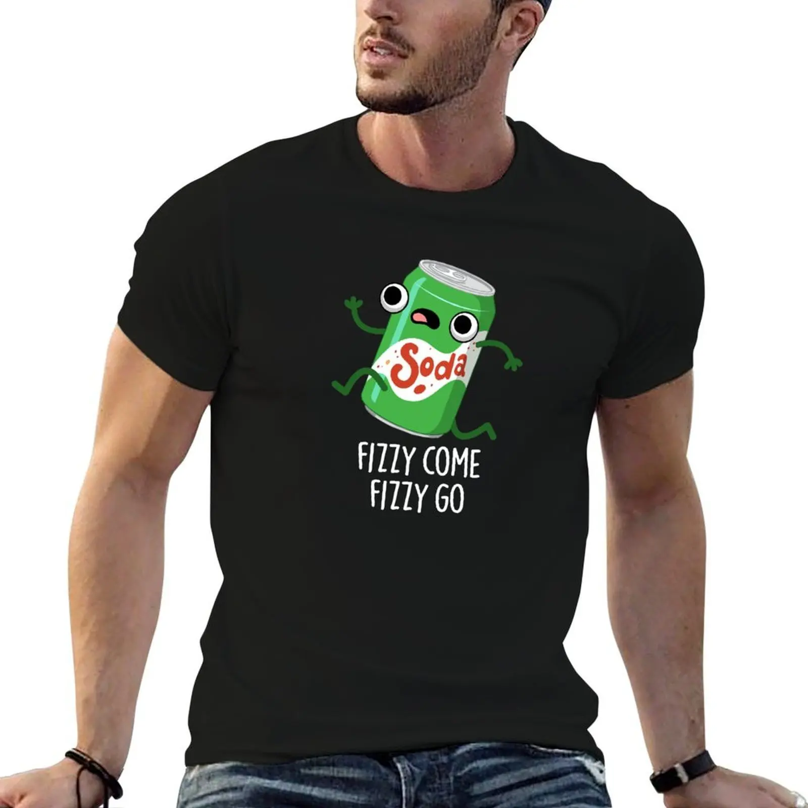 

Fizzy Come Fizzy Go Funny Soda Pop Puns (Dark BG) T-Shirt t shirt man designer mens graphic t shirts T-Shirt