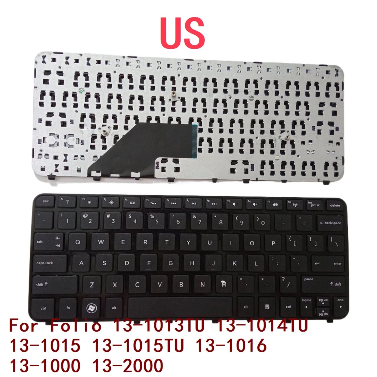 

New US Laptop Keyboard For HP Folio 13-1013TU 13-1014TU 13-1015 13-1015TU 13-1016 13-1000 13-2000 904671-131 2B-BAU15W