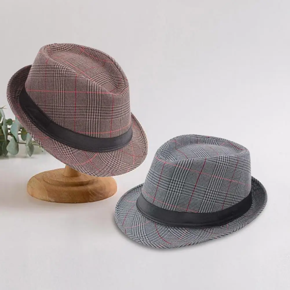 Breathable  Stylish Great Stitching Plaid Summer Cap Classic Male Cap Vintage   for Outdoor