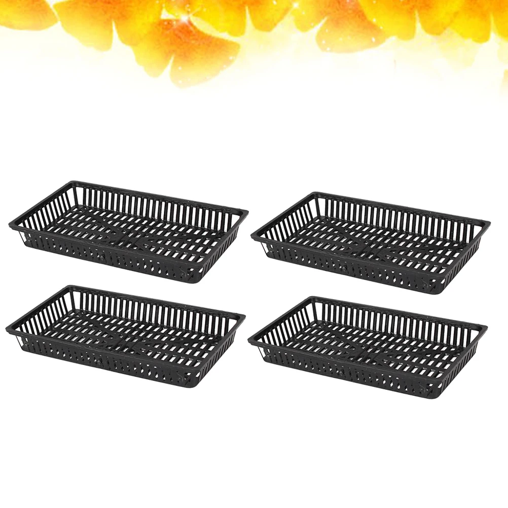 

10 Pcs Aquarium Planting Baskets Grass Cultivation Pot Drainage Holes Plastic Hydroponics Soil Fish Tank