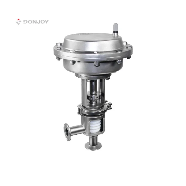 DONJOY stainless steel sanitary diaphragm pneumatic regulating valve water divert seat valve