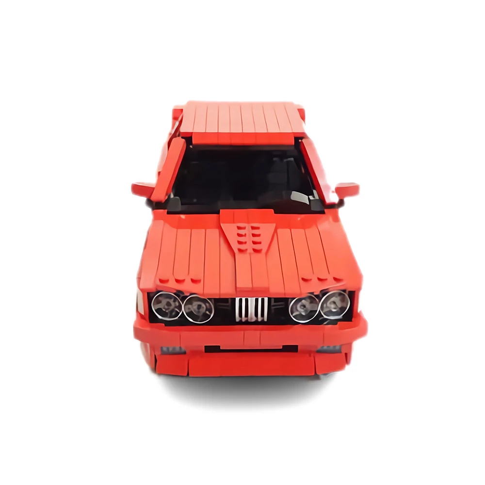 Gobricks MOC Red Sports Car M3 Building Block Model City Rally High-horsepower Sports Red M3 Car Brick Toys Kids Birthday Gifts