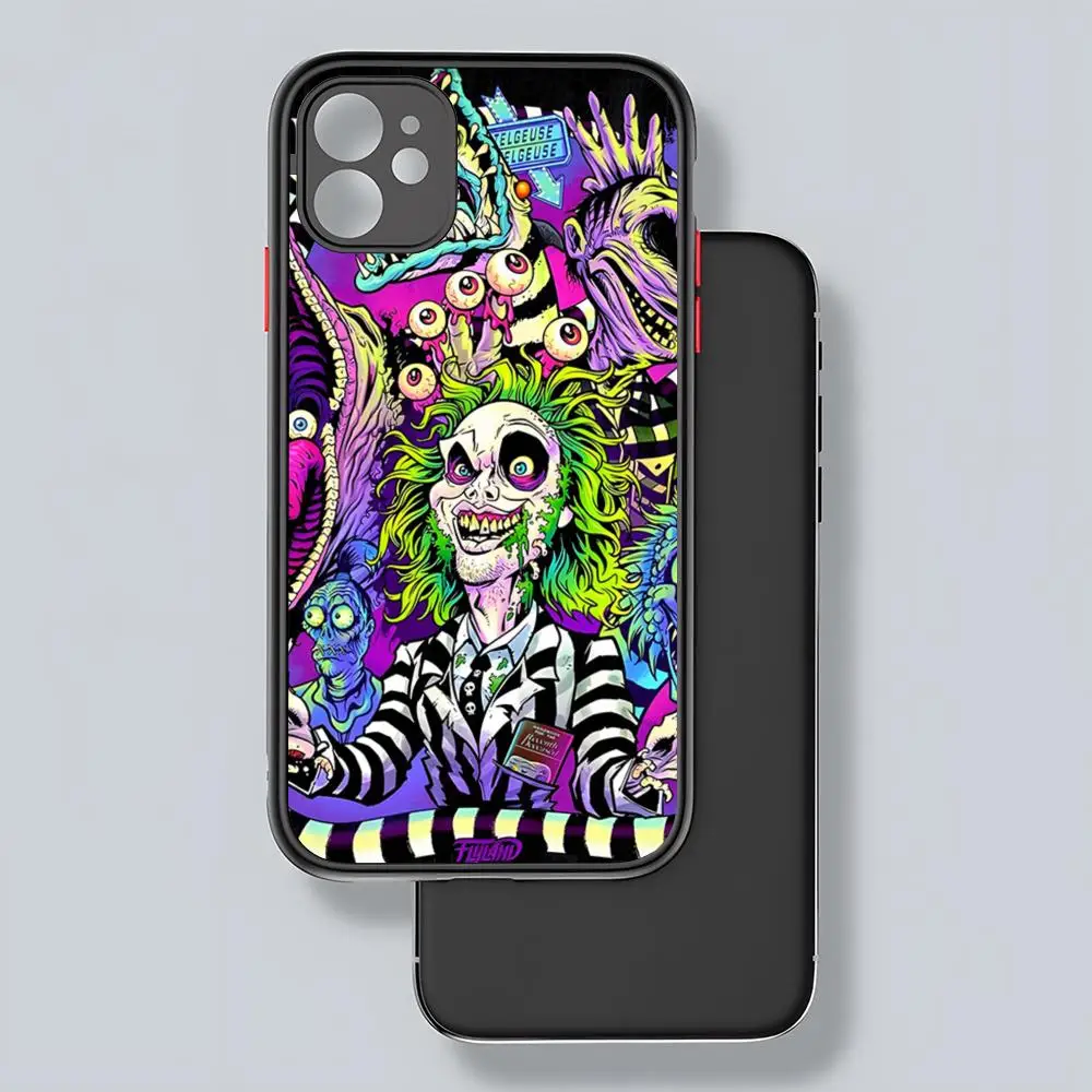 B-Beetlejuice Handbook-es Phone Case Matte Transparent For 16 15 IPhone 12 11 13 Pro Max X XR 8 Plus Back Cover