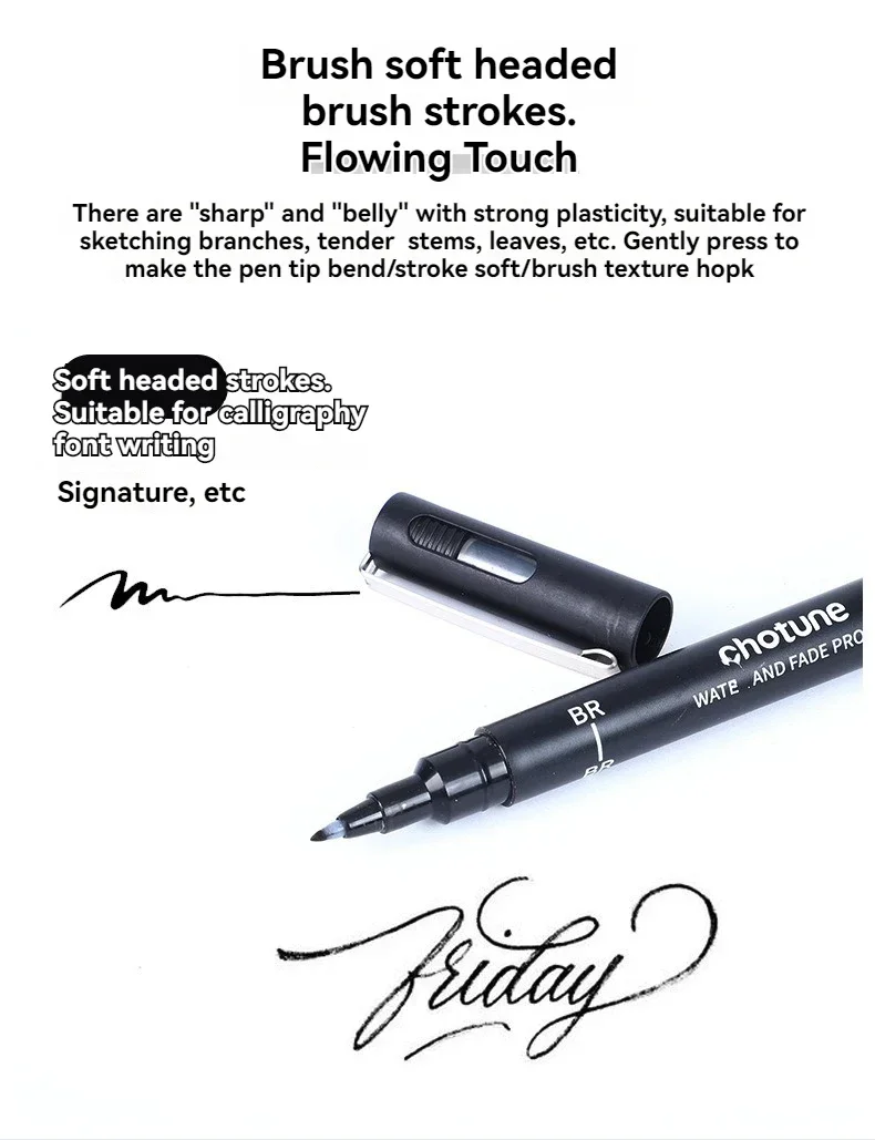 3/15 Spitzen schwarze Pigment-Mikrostift-Fineliner-Tintenstifte, Zeichnungskünstler-Illustrationsstifte Multiliner zum Skizzieren, Anime-Manga-Design – Detail 11