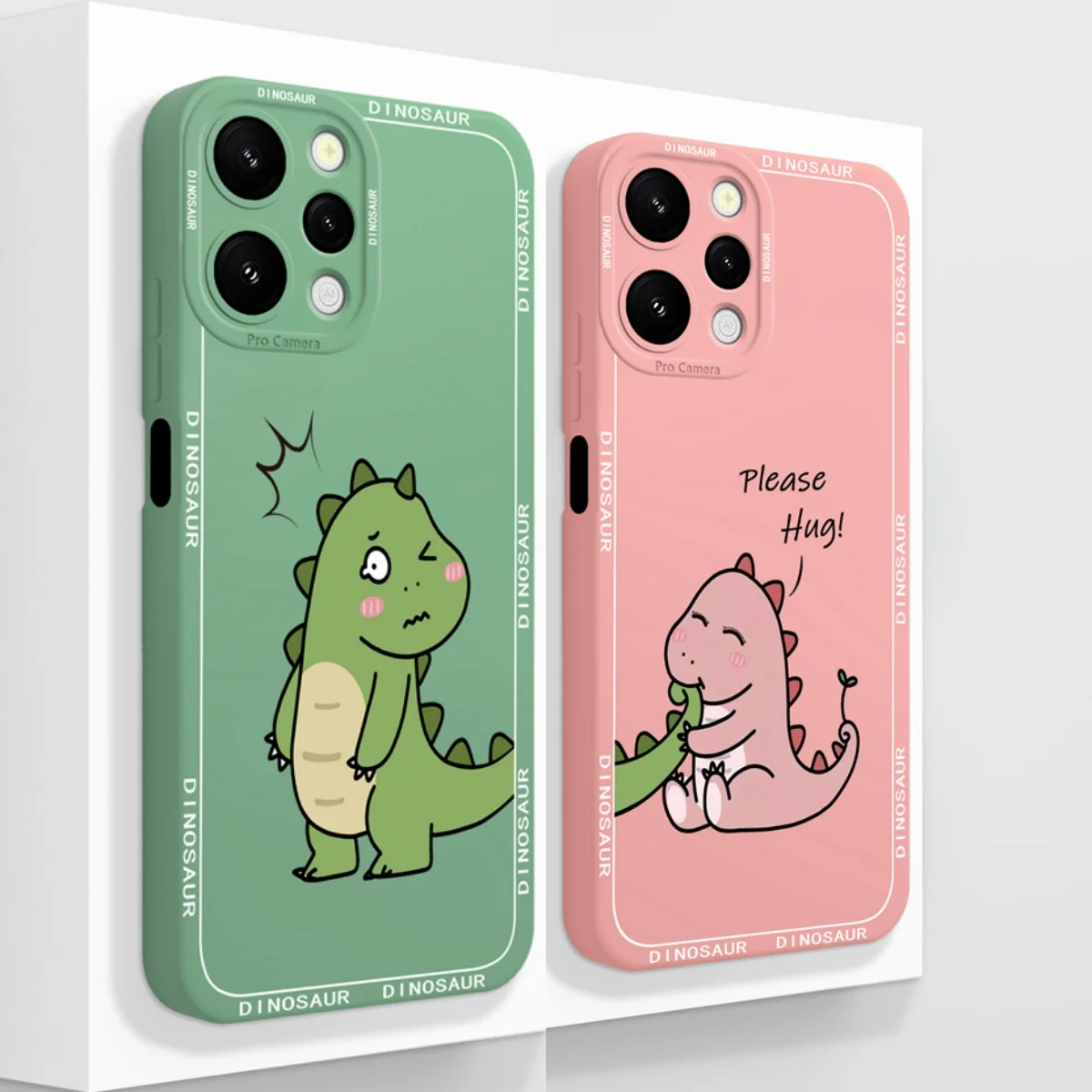 For Redmi 12 4G Case For Xiaomi Redmi 12 Dinosaur Liquid Silicone Durable Back Cover Phone Cases For Xiomi Redmi12 Funda Couple