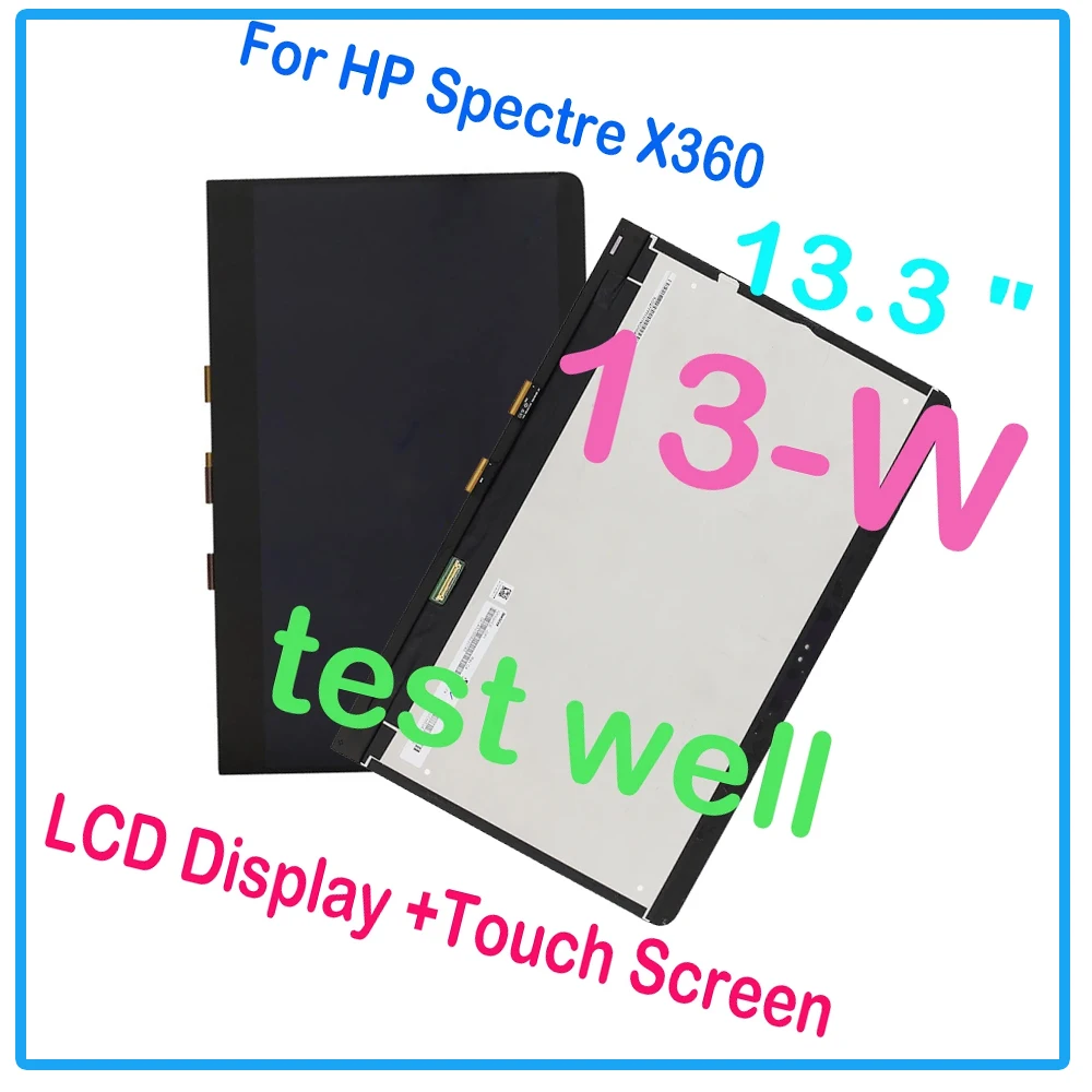 

13.3 " LCD For HP Spectre X360 13 W 13-W Series 13-W0J15PA LCD Display Touch Screen Digitizer Assembly Black Cable Replacement