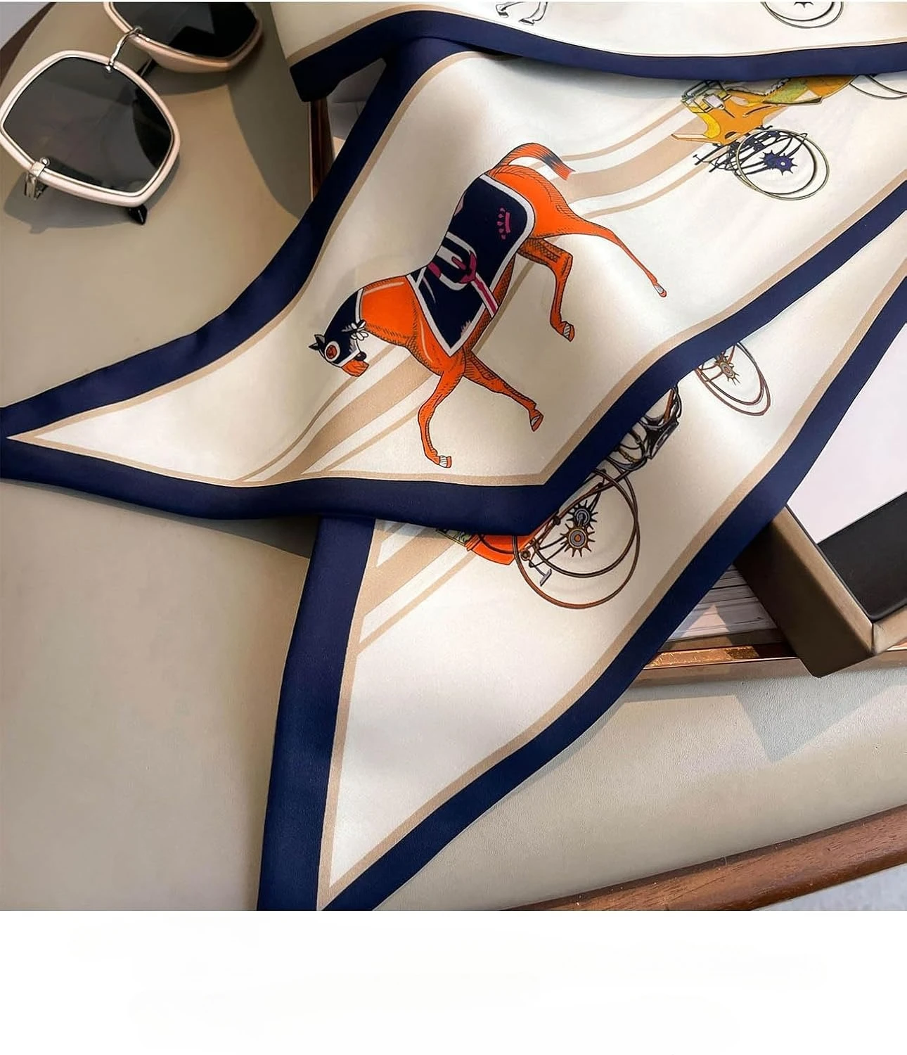 Head Scarf Hair Neck Scarves For Women Purse Bag Scarfs For Handbags Silky Long Thin Satin Headscarf Fashion