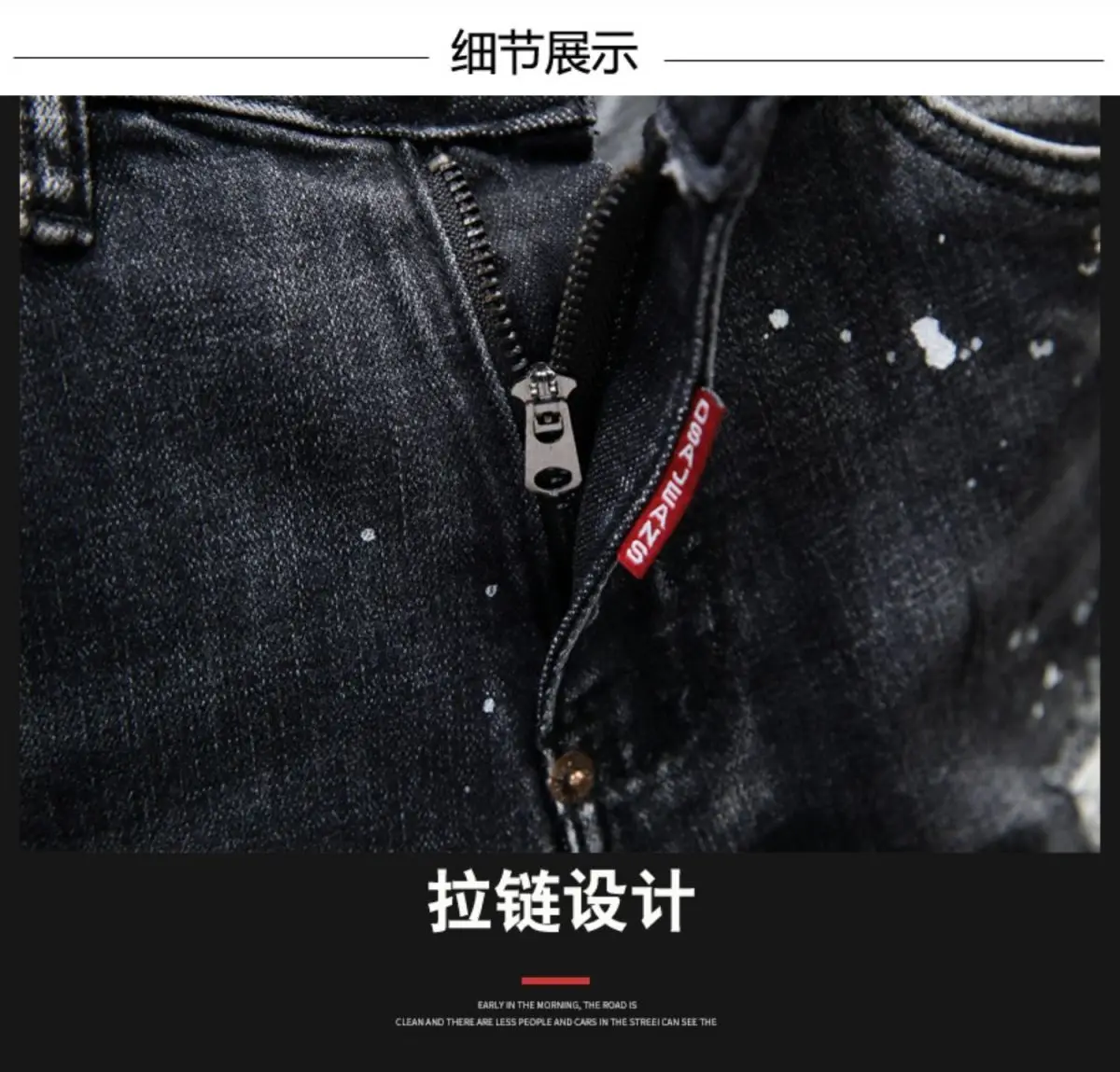 New Casual Summer Jeans Knee-length Distressed Denim Shorts Spray Paint and Stickers Boyfriend Men\'s Clothing Luxury Short Pants