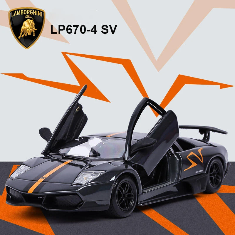 1:24 Lamborghini LP670-4 SV Supercar Alloy Car Diecasts & Toy Vehicles Car Model Miniature Scale Model Car Toys For Children