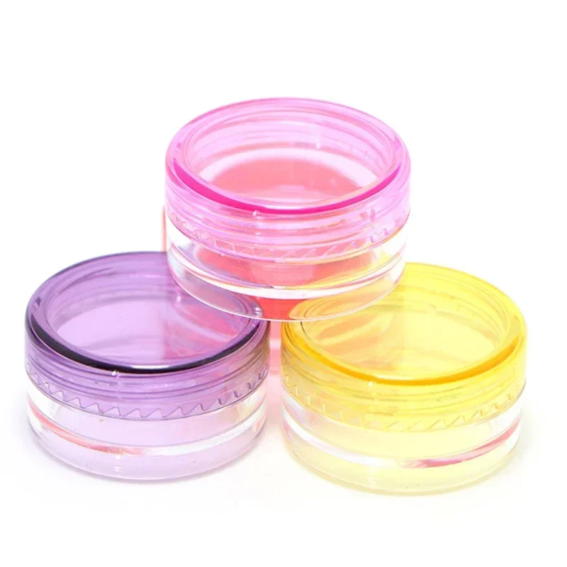 50pcs 5g Round Cosemtic Containers with Lid Mini Empty Jars Pots Face Cream Lip Balm Makeup Refillable Bottles Storage Boxes