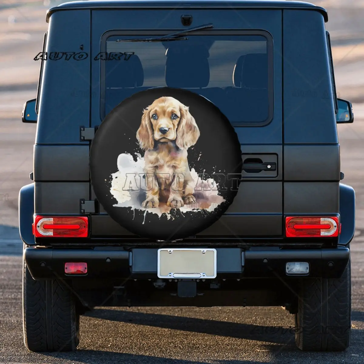 غطاء إطار احتياطي لجرو Cocker Spaniel بألوان مائية لغطاء حماية العجلات لشاحنة التخييم والسفر العالمي #2