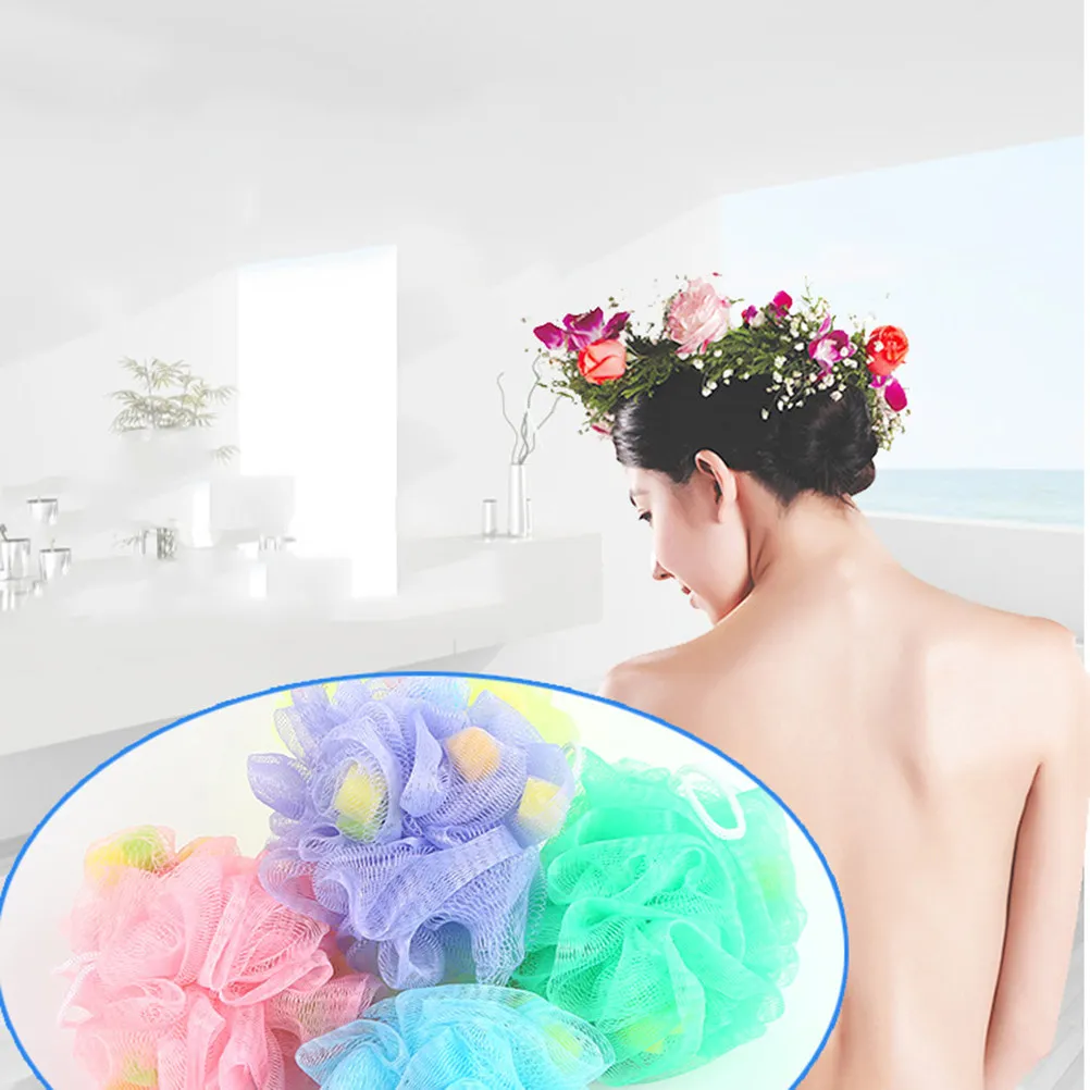 

Набор из 3 мягких отшелушивающих мочалок-шаров для душа с обильной пеной для здоровой кожи