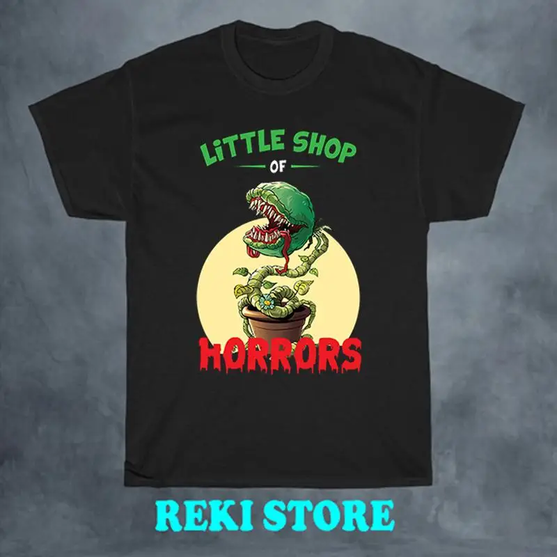 تي شيرت Little Shop of Horrors Movie للرجال باللون الأسود مقاس S 5XL