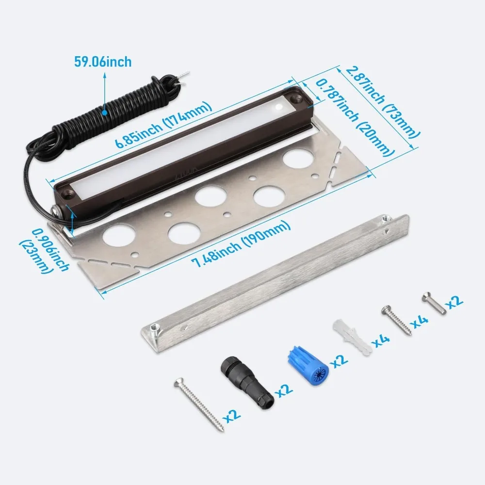 8-حزمة من إضاءة LED ذات المناظر الصلبة مقاس 7 بوصات، تحديث أضواء الجدار الاحتفاظ، وإضاءة المناظر الطبيعية LED