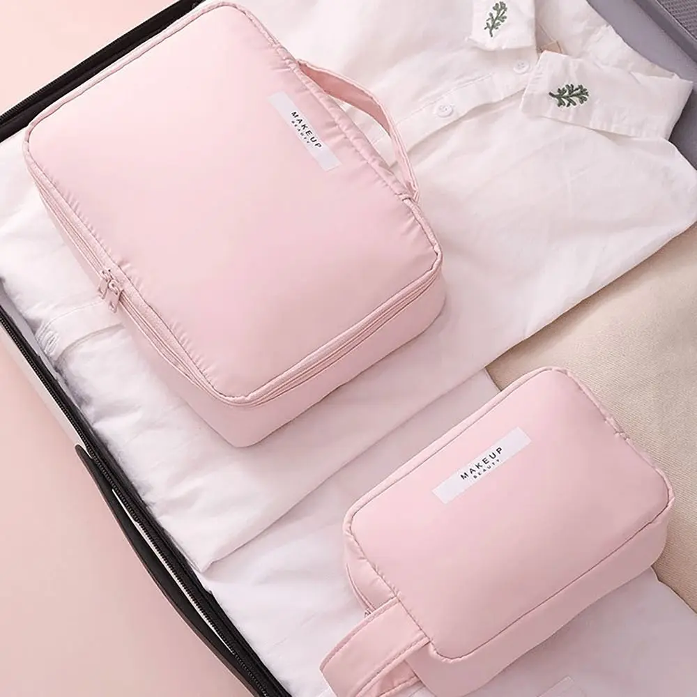 New Travel Makeup Bag Convenient Toiletry Handbag Waterproof Cosmetic Pouch Convenient Storage Organizer Bags with Handle