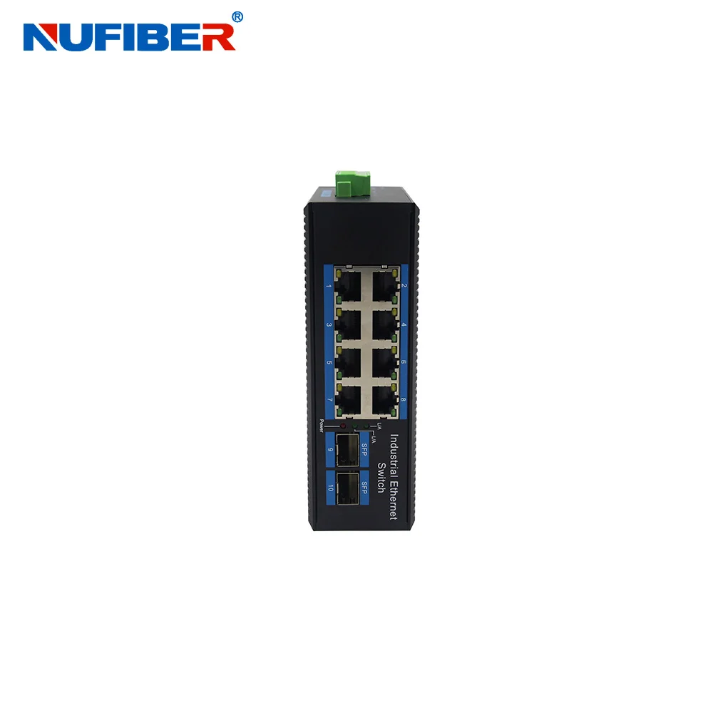 8port 10/100/1000Mbps RJ45  2port 1000Mbps SFP Slot Industrial Unmanaged Switch for Solar Power Systems or Vehicles Enterprise