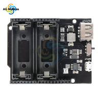 ESP32 ESP8266 Power Supply Rechargeable Dual 16340 Lithium Battery Charger Shield Module for Arduino  R3 Board Power Bank