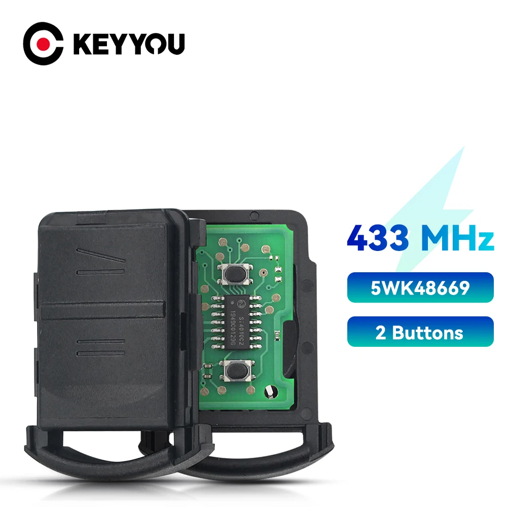 

KEYYOU NEW 5WK48669 NO Chip For Vauxhall For Opel Corsa C Meriva Tigra Combo Van ASK 433.9MHz 434mhz Remote Car Key