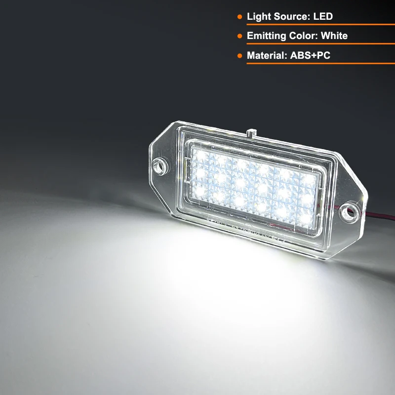 2Pcs For Volvo 850 940 960 S90 White LED Number License Plate Light