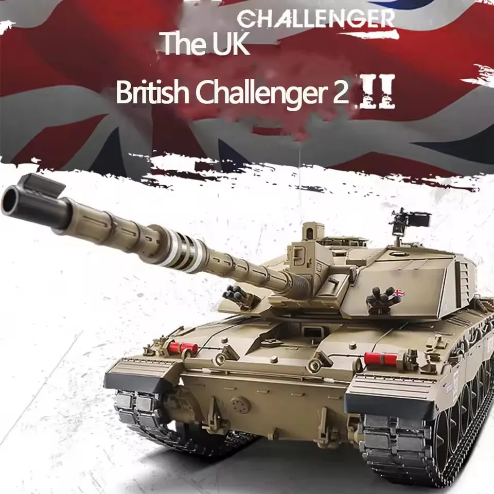 Henglong 1/16 TK7.0 RC 전투 탱크 플라스틱 챌린저 II RTR 모델 3908 2.4G 원격 제어 탱크