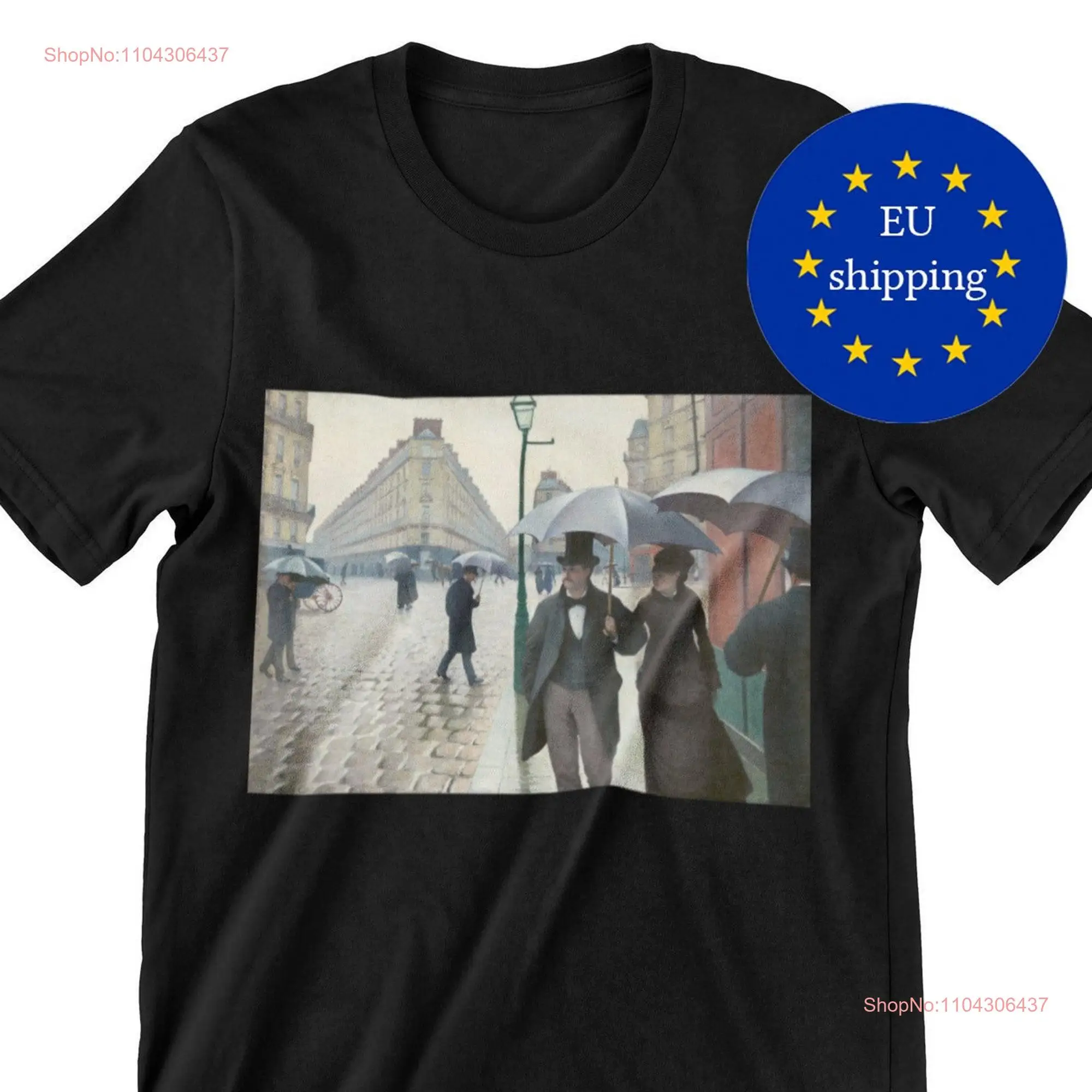 Gustave Caillebotte t shirt Art History EU shipping long or short sleeves