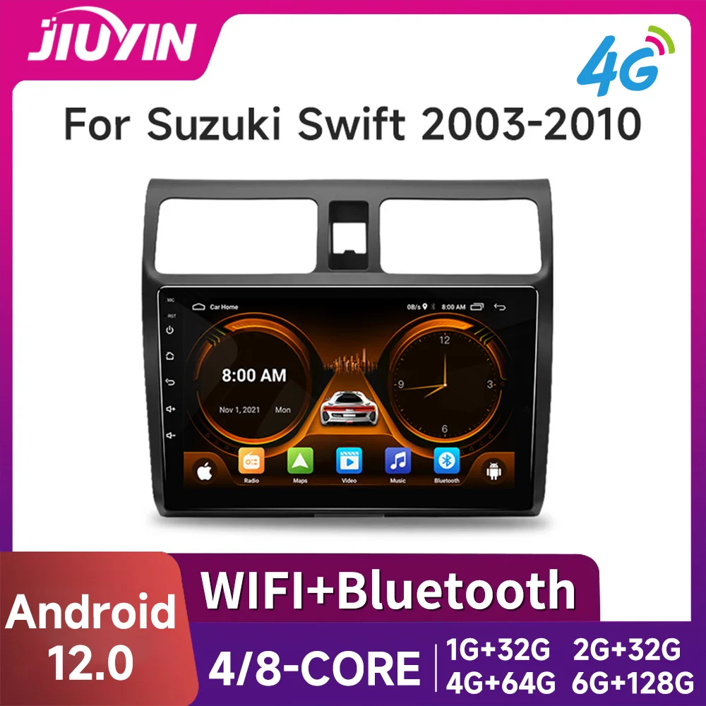 

JIUYIN For Suzuki Swift 2003-2010 Carplay 2 Din Android 12 Car Radio Multimidia Video Player GPS Navigation Head Unit Stereo