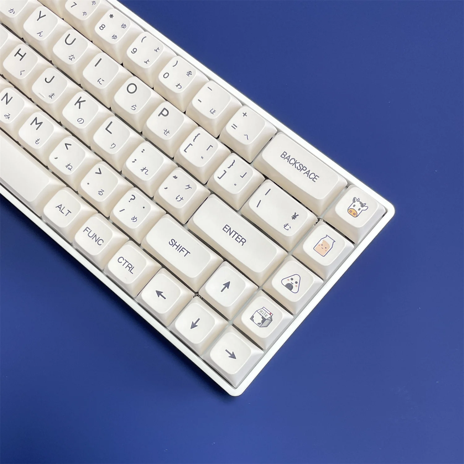 124 teclas de leite tema tampas de teclas perfil xda corante pbt subbed japonês minimalista keycaps branco para mx switch teclado mecânico