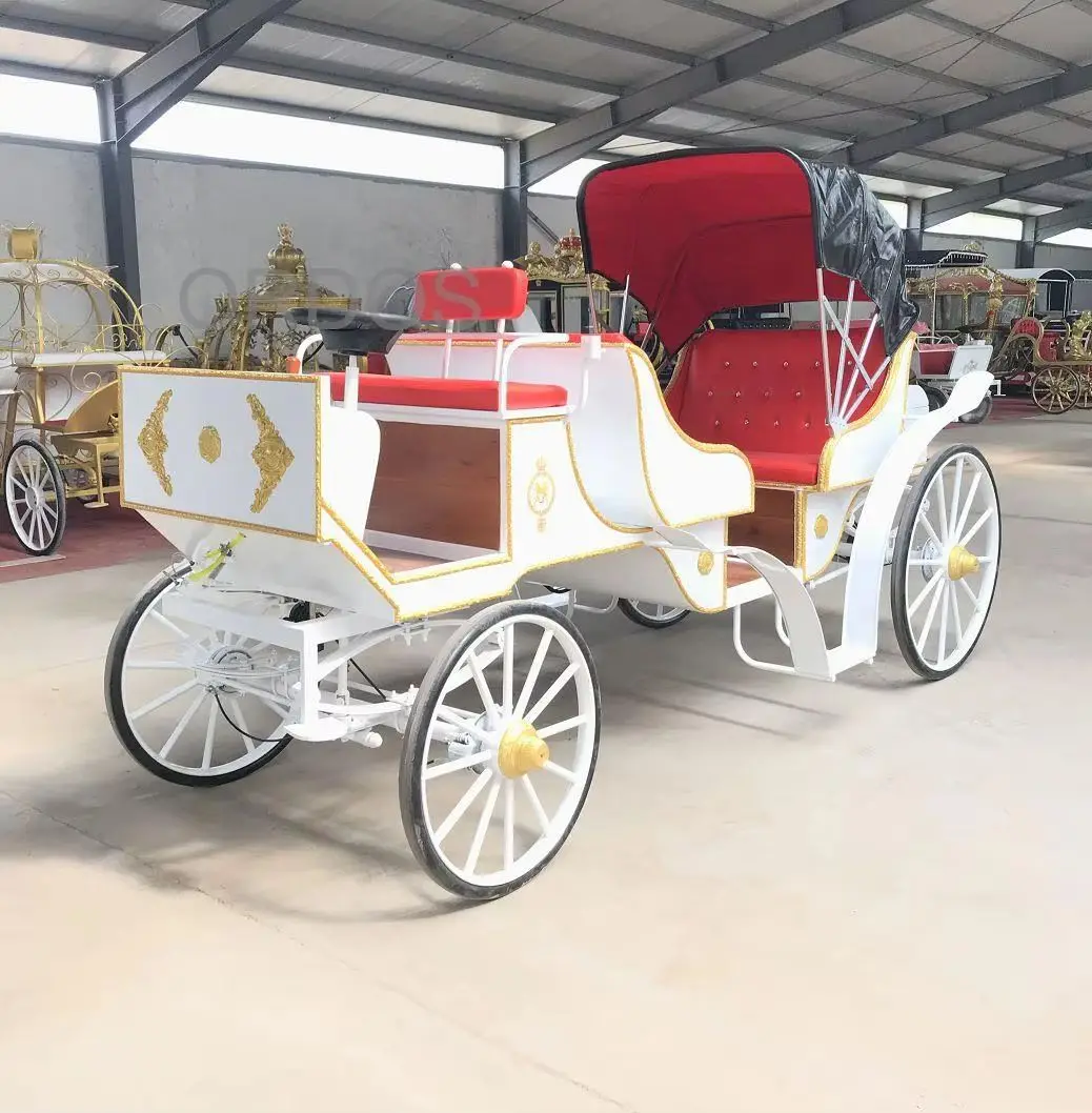 Cheval victorien tiré par le chariot, cheval de mariage, bumoustique